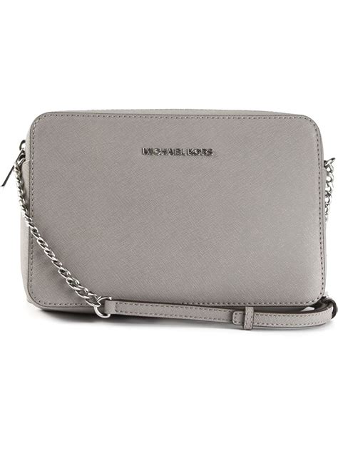 michael kors polished leather crossbody|Michael Kors Crossbody gray.